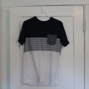 Goodfellow blue and white striped t shirt